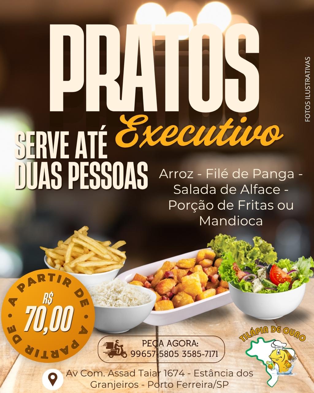 Prato Executivo Filé de Panga - Mandioca