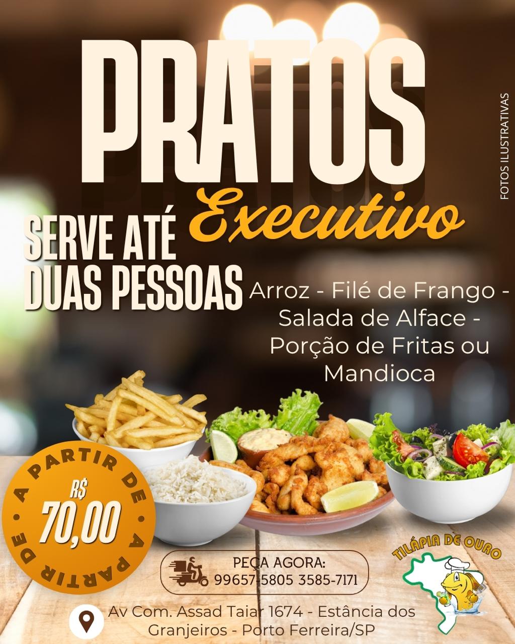 Prato Executivo Filé de Frango - Fritas